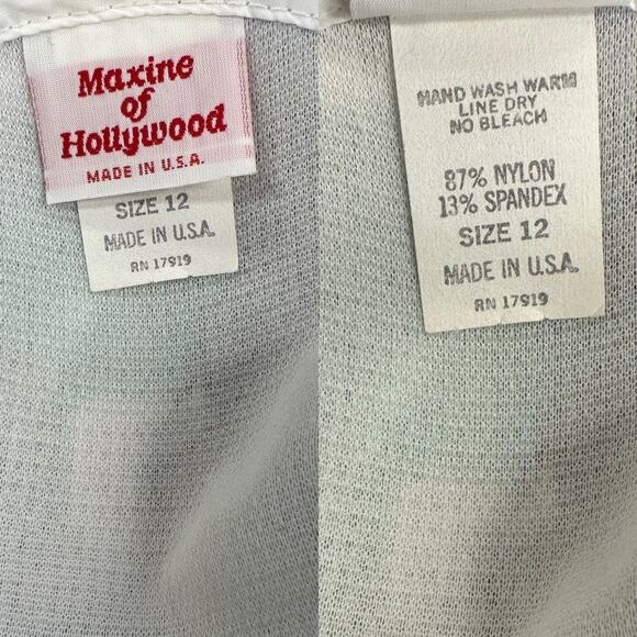 Maxine of Hollywood vintage 60s tropical flora one piece pin-up swimsuit size 12 - Picture 11 of 16